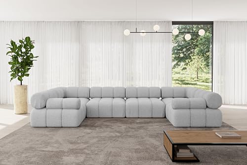 ALTDECOR Modulares Sofa Ecksofa in U-Form Corner modular Sofa Eckcouch Couch Wohnlandschaft Cauchsofa Polstersofa Birno-U2-380x190x70 cm Hellgrau ALTDECOR Modulares Sofa Ecksofa in U-Form Corner modular Sofa Eckcouch Couch Wohnlandschaft Cauchsofa Polstersofa Birno-U2-380x190x70 cm Hellgrau von ALTDECOR
