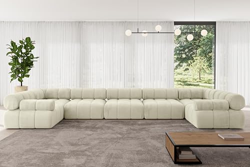 ALTDECOR Modulares Sofa Ecksofa in U-Form Corner modular Sofa Eckcouch Couch Wohnlandschaft Cauchsofa Polstersofa Birno-U3-475x190x70 cm Beige ALTDECOR Modulares Sofa Ecksofa in U-Form Corner modular Sofa Eckcouch Couch Wohnlandschaft Cauchsofa Polstersofa Birno-U3-475x190x70 cm Beige von ALTDECOR