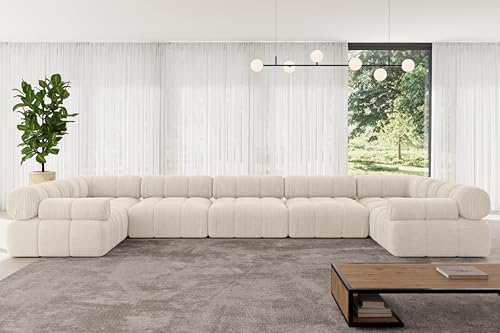 ALTDECOR Modulares Sofa Ecksofa in U-Form Corner modular Sofa Eckcouch Couch Wohnlandschaft Cauchsofa Polstersofa Birno-U3-475x190x70 cm Beige ALTDECOR Modulares Sofa Ecksofa in U-Form Corner modular Sofa Eckcouch Couch Wohnlandschaft Cauchsofa Polstersofa Birno-U3-475x190x70 cm Beige von ALTDECOR