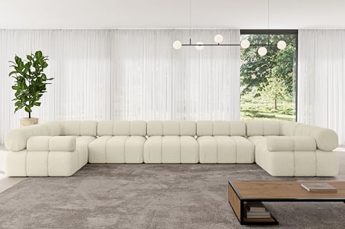 ALTDECOR Modulares Sofa Ecksofa in U-Form Corner modular Sofa Eckcouch Couch Wohnlandschaft Cauchsofa Polstersofa Birno-U3-475x190x70 cm Beige ALTDECOR Modulares Sofa Ecksofa in U-Form Corner modular Sofa Eckcouch Couch Wohnlandschaft Cauchsofa Polstersofa Birno-U3-475x190x70 cm Beige von ALTDECOR