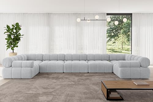 ALTDECOR Modulares Sofa Ecksofa in U-Form Corner modular Sofa Eckcouch Couch Wohnlandschaft Cauchsofa Polstersofa Birno-U3-475x190x70 cm Grau ALTDECOR Modulares Sofa Ecksofa in U-Form Corner modular Sofa Eckcouch Couch Wohnlandschaft Cauchsofa Polstersofa Birno-U3-475x190x70 cm Grau von ALTDECOR