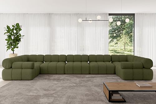 ALTDECOR Modulares Sofa Ecksofa in U-Form Corner modular Sofa Eckcouch Couch Wohnlandschaft Cauchsofa Polstersofa Birno-U3-475x190x70 cm Grün ALTDECOR Modulares Sofa Ecksofa in U-Form Corner modular Sofa Eckcouch Couch Wohnlandschaft Cauchsofa Polstersofa Birno-U3-475x190x70 cm Grün von ALTDECOR