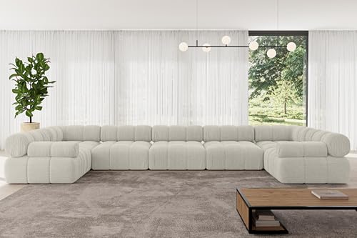 ALTDECOR Modulares Sofa Ecksofa in U-Form Corner modular Sofa Eckcouch Couch Wohnlandschaft Cauchsofa Polstersofa Birno-U3-475x190x70 cm Hellgrau ALTDECOR Modulares Sofa Ecksofa in U-Form Corner modular Sofa Eckcouch Couch Wohnlandschaft Cauchsofa Polstersofa Birno-U3-475x190x70 cm Hellgrau von ALTDECOR