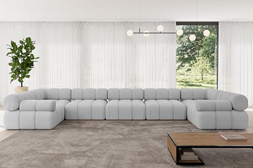 ALTDECOR Modulares Sofa Ecksofa in U-Form Corner modular Sofa Eckcouch Couch Wohnlandschaft Cauchsofa Polstersofa Birno-U3-475x190x70 cm Hellgrau ALTDECOR Modulares Sofa Ecksofa in U-Form Corner modular Sofa Eckcouch Couch Wohnlandschaft Cauchsofa Polstersofa Birno-U3-475x190x70 cm Hellgrau von ALTDECOR
