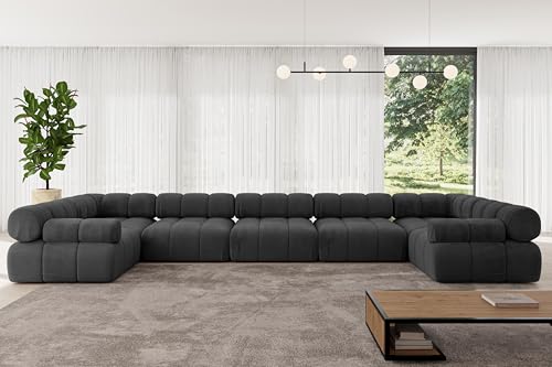 ALTDECOR Modulares Sofa Ecksofa in U-Form Corner modular Sofa Eckcouch Couch Wohnlandschaft Cauchsofa Polstersofa Birno-U3-475x190x70 cm Schwarz ALTDECOR Modulares Sofa Ecksofa in U-Form Corner modular Sofa Eckcouch Couch Wohnlandschaft Cauchsofa Polstersofa Birno-U3-475x190x70 cm Schwarz von ALTDECOR