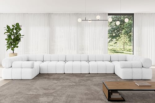 ALTDECOR Modulares Sofa Ecksofa in U-Form Corner modular Sofa Eckcouch Couch Wohnlandschaft Cauchsofa Polstersofa Birno-U3-475x190x70 cm Weiß ALTDECOR Modulares Sofa Ecksofa in U-Form Corner modular Sofa Eckcouch Couch Wohnlandschaft Cauchsofa Polstersofa Birno-U3-475x190x70 cm Weiß von ALTDECOR
