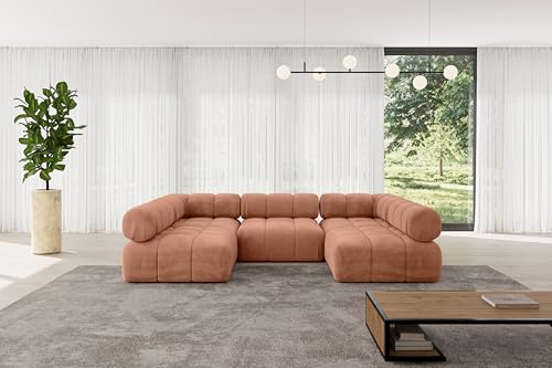 ALTDECOR Modulares Sofa Ecksofa in U-Form Corner modular Sofa Eckcouch Couch Wohnlandschaft Cauchsofa Polstersofa Garvo-U1-285x190x70 cm Apricot ALTDECOR Modulares Sofa Ecksofa in U-Form Corner modular Sofa Eckcouch Couch Wohnlandschaft Cauchsofa Polstersofa Garvo-U1-285x190x70 cm Apricot von ALTDECOR