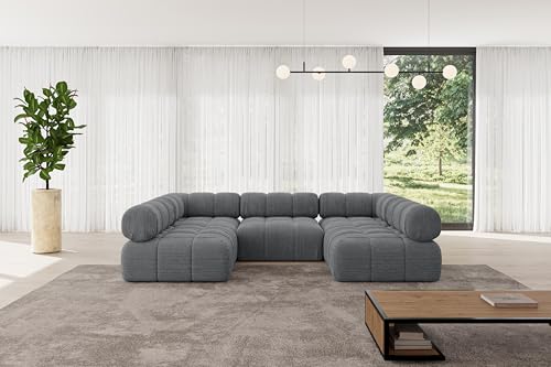 ALTDECOR Modulares Sofa Ecksofa in U-Form Corner modular Sofa Eckcouch Couch Wohnlandschaft Cauchsofa Polstersofa Garvo-U1-285x190x70 cm Dunkelgrau ALTDECOR Modulares Sofa Ecksofa in U-Form Corner modular Sofa Eckcouch Couch Wohnlandschaft Cauchsofa Polstersofa Garvo-U1-285x190x70 cm Dunkelgrau von ALTDECOR