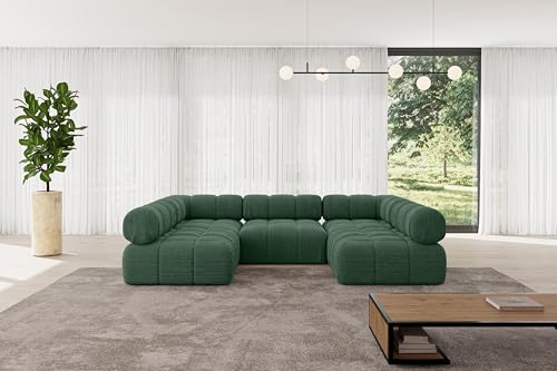 ALTDECOR Modulares Sofa Ecksofa in U-Form Corner modular Sofa Eckcouch Couch Wohnlandschaft Cauchsofa Polstersofa Garvo-U1-285x190x70 cm Grün ALTDECOR Modulares Sofa Ecksofa in U-Form Corner modular Sofa Eckcouch Couch Wohnlandschaft Cauchsofa Polstersofa Garvo-U1-285x190x70 cm Grün von ALTDECOR