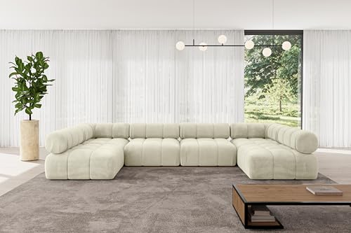 ALTDECOR Modulares Sofa Ecksofa in U-Form Corner modular Sofa Eckcouch Couch Wohnlandschaft Cauchsofa Polstersofa Garvo-U2-380x190x70 cm Beige ALTDECOR Modulares Sofa Ecksofa in U-Form Corner modular Sofa Eckcouch Couch Wohnlandschaft Cauchsofa Polstersofa Garvo-U2-380x190x70 cm Beige von ALTDECOR