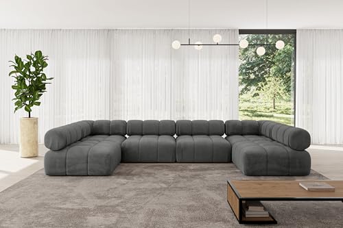 ALTDECOR Modulares Sofa Ecksofa in U-Form Corner modular Sofa Eckcouch Couch Wohnlandschaft Cauchsofa Polstersofa Garvo-U2-380x190x70 cm Dunkelgrau ALTDECOR Modulares Sofa Ecksofa in U-Form Corner modular Sofa Eckcouch Couch Wohnlandschaft Cauchsofa Polstersofa Garvo-U2-380x190x70 cm Dunkelgrau von ALTDECOR