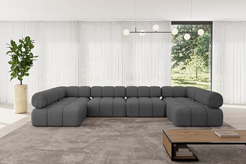 ALTDECOR Modulares Sofa Ecksofa in U-Form Corner modular Sofa Eckcouch Couch Wohnlandschaft Cauchsofa Polstersofa Garvo-U2-380x190x70 cm Grau ALTDECOR Modulares Sofa Ecksofa in U-Form Corner modular Sofa Eckcouch Couch Wohnlandschaft Cauchsofa Polstersofa Garvo-U2-380x190x70 cm Grau von ALTDECOR