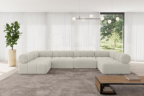 ALTDECOR Modulares Sofa Ecksofa in U-Form Corner modular Sofa Eckcouch Couch Wohnlandschaft Cauchsofa Polstersofa Garvo-U2-380x190x70 cm Hellgrau ALTDECOR Modulares Sofa Ecksofa in U-Form Corner modular Sofa Eckcouch Couch Wohnlandschaft Cauchsofa Polstersofa Garvo-U2-380x190x70 cm Hellgrau von ALTDECOR