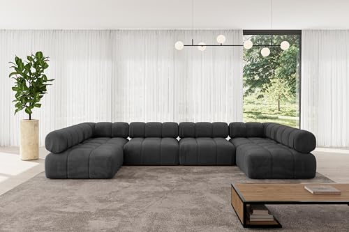 ALTDECOR Modulares Sofa Ecksofa in U-Form Corner modular Sofa Eckcouch Couch Wohnlandschaft Cauchsofa Polstersofa Garvo-U2-380x190x70 cm Schwarz ALTDECOR Modulares Sofa Ecksofa in U-Form Corner modular Sofa Eckcouch Couch Wohnlandschaft Cauchsofa Polstersofa Garvo-U2-380x190x70 cm Schwarz von ALTDECOR