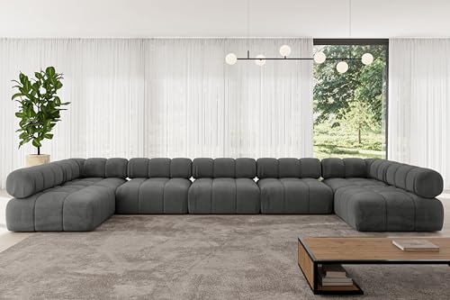 ALTDECOR Modulares Sofa Ecksofa in U-Form Corner modular Sofa Eckcouch Couch Wohnlandschaft Cauchsofa Polstersofa Garvo-U3-475x190x70 cm Dunkelgrau ALTDECOR Modulares Sofa Ecksofa in U-Form Corner modular Sofa Eckcouch Couch Wohnlandschaft Cauchsofa Polstersofa Garvo-U3-475x190x70 cm Dunkelgrau von ALTDECOR