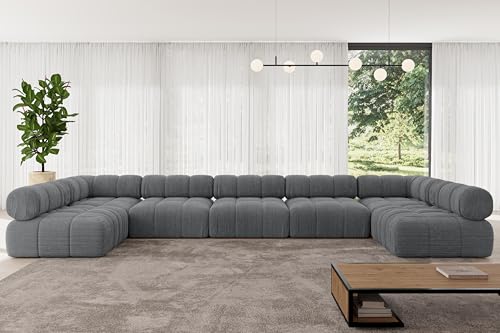 ALTDECOR Modulares Sofa Ecksofa in U-Form Corner modular Sofa Eckcouch Couch Wohnlandschaft Cauchsofa Polstersofa Garvo-U3-475x190x70 cm Dunkelgrau ALTDECOR Modulares Sofa Ecksofa in U-Form Corner modular Sofa Eckcouch Couch Wohnlandschaft Cauchsofa Polstersofa Garvo-U3-475x190x70 cm Dunkelgrau von ALTDECOR