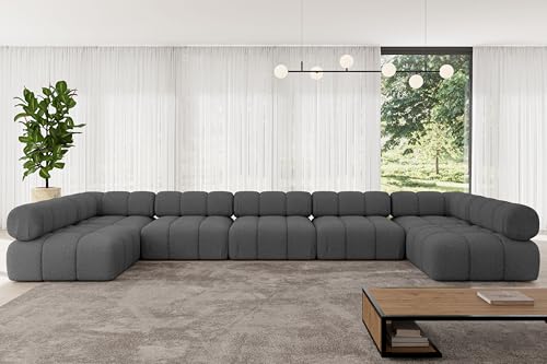 ALTDECOR Modulares Sofa Ecksofa in U-Form Corner modular Sofa Eckcouch Couch Wohnlandschaft Cauchsofa Polstersofa Garvo-U3-475x190x70 cm Grau ALTDECOR Modulares Sofa Ecksofa in U-Form Corner modular Sofa Eckcouch Couch Wohnlandschaft Cauchsofa Polstersofa Garvo-U3-475x190x70 cm Grau von ALTDECOR