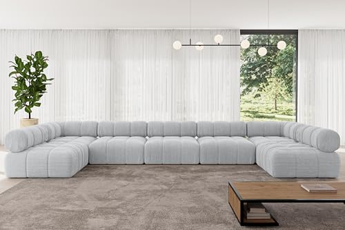 ALTDECOR Modulares Sofa Ecksofa in U-Form Corner modular Sofa Eckcouch Couch Wohnlandschaft Cauchsofa Polstersofa Garvo-U3-475x190x70 cm Grau ALTDECOR Modulares Sofa Ecksofa in U-Form Corner modular Sofa Eckcouch Couch Wohnlandschaft Cauchsofa Polstersofa Garvo-U3-475x190x70 cm Grau von ALTDECOR
