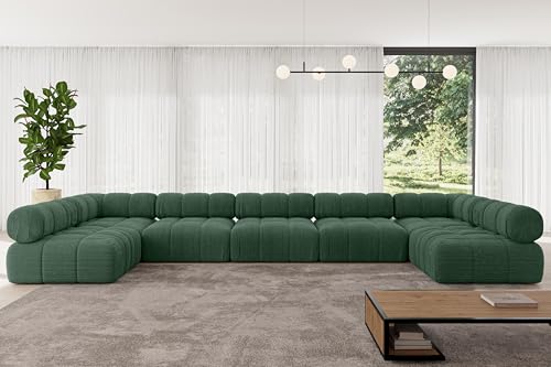 ALTDECOR Modulares Sofa Ecksofa in U-Form Corner modular Sofa Eckcouch Couch Wohnlandschaft Cauchsofa Polstersofa Garvo-U3-475x190x70 cm Grün ALTDECOR Modulares Sofa Ecksofa in U-Form Corner modular Sofa Eckcouch Couch Wohnlandschaft Cauchsofa Polstersofa Garvo-U3-475x190x70 cm Grün von ALTDECOR