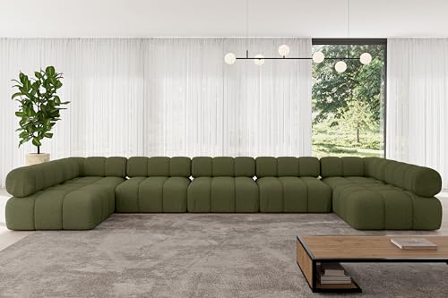 ALTDECOR Modulares Sofa Ecksofa in U-Form Corner modular Sofa Eckcouch Couch Wohnlandschaft Cauchsofa Polstersofa Garvo-U3-475x190x70 cm Grün ALTDECOR Modulares Sofa Ecksofa in U-Form Corner modular Sofa Eckcouch Couch Wohnlandschaft Cauchsofa Polstersofa Garvo-U3-475x190x70 cm Grün von ALTDECOR