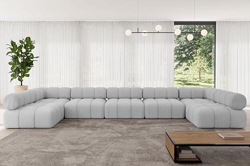 ALTDECOR Modulares Sofa Ecksofa in U-Form Corner modular Sofa Eckcouch Couch Wohnlandschaft Cauchsofa Polstersofa Garvo-U3-475x190x70 cm Hellgrau ALTDECOR Modulares Sofa Ecksofa in U-Form Corner modular Sofa Eckcouch Couch Wohnlandschaft Cauchsofa Polstersofa Garvo-U3-475x190x70 cm Hellgrau von ALTDECOR