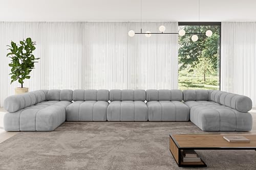 ALTDECOR Modulares Sofa Ecksofa in U-Form Corner modular Sofa Eckcouch Couch Wohnlandschaft Cauchsofa Polstersofa Garvo-U3-475x190x70 cm Hellgrau ALTDECOR Modulares Sofa Ecksofa in U-Form Corner modular Sofa Eckcouch Couch Wohnlandschaft Cauchsofa Polstersofa Garvo-U3-475x190x70 cm Hellgrau von ALTDECOR