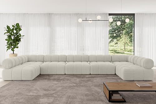 ALTDECOR Modulares Sofa Ecksofa in U-Form Corner modular Sofa Eckcouch Couch Wohnlandschaft Cauchsofa Polstersofa Garvo-U3-475x190x70 cm Hellgrau ALTDECOR Modulares Sofa Ecksofa in U-Form Corner modular Sofa Eckcouch Couch Wohnlandschaft Cauchsofa Polstersofa Garvo-U3-475x190x70 cm Hellgrau von ALTDECOR