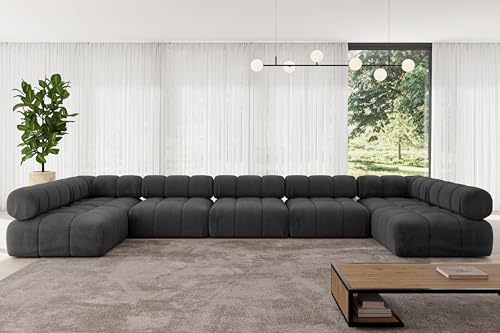 ALTDECOR Modulares Sofa Ecksofa in U-Form Corner modular Sofa Eckcouch Couch Wohnlandschaft Cauchsofa Polstersofa Garvo-U3-475x190x70 cm Schwarz ALTDECOR Modulares Sofa Ecksofa in U-Form Corner modular Sofa Eckcouch Couch Wohnlandschaft Cauchsofa Polstersofa Garvo-U3-475x190x70 cm Schwarz von ALTDECOR