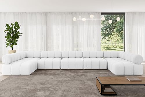ALTDECOR Modulares Sofa Ecksofa in U-Form Corner modular Sofa Eckcouch Couch Wohnlandschaft Cauchsofa Polstersofa Garvo-U3-475x190x70 cm Weiß ALTDECOR Modulares Sofa Ecksofa in U-Form Corner modular Sofa Eckcouch Couch Wohnlandschaft Cauchsofa Polstersofa Garvo-U3-475x190x70 cm Weiß von ALTDECOR