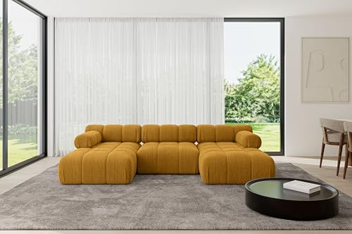ALTDECOR Modulares Sofa Ecksofa in U-Form Corner modular Sofa Eckcouch Couch Wohnlandschaft Cauchsofa Polstersofa Tesso-U1-285x160x70 cm Senfgelb ALTDECOR Modulares Sofa Ecksofa in U-Form Corner modular Sofa Eckcouch Couch Wohnlandschaft Cauchsofa Polstersofa Tesso-U1-285x160x70 cm Senfgelb von ALTDECOR
