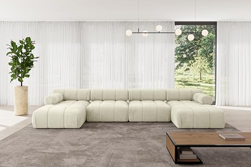 ALTDECOR Modulares Sofa Ecksofa in U-Form Corner modular Sofa Eckcouch Couch Wohnlandschaft Cauchsofa Polstersofa Tesso-U2-380x160x70 cm Beige ALTDECOR Modulares Sofa Ecksofa in U-Form Corner modular Sofa Eckcouch Couch Wohnlandschaft Cauchsofa Polstersofa Tesso-U2-380x160x70 cm Beige von ALTDECOR
