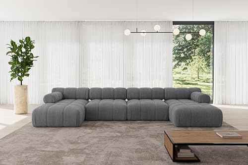 ALTDECOR Modulares Sofa Ecksofa in U-Form Corner modular Sofa Eckcouch Couch Wohnlandschaft Cauchsofa Polstersofa Tesso-U2-380x160x70 cm Dunkelgrau ALTDECOR Modulares Sofa Ecksofa in U-Form Corner modular Sofa Eckcouch Couch Wohnlandschaft Cauchsofa Polstersofa Tesso-U2-380x160x70 cm Dunkelgrau von ALTDECOR