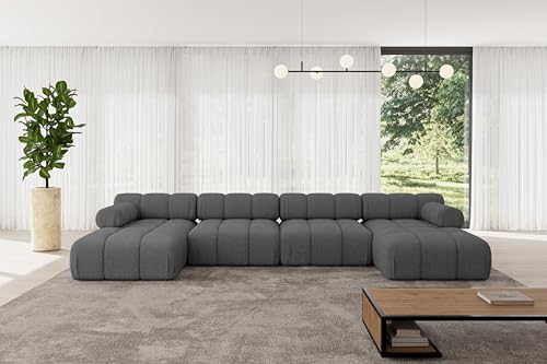 ALTDECOR Modulares Sofa Ecksofa in U-Form Corner modular Sofa Eckcouch Couch Wohnlandschaft Cauchsofa Polstersofa Tesso-U2-380x160x70 cm Grau ALTDECOR Modulares Sofa Ecksofa in U-Form Corner modular Sofa Eckcouch Couch Wohnlandschaft Cauchsofa Polstersofa Tesso-U2-380x160x70 cm Grau von ALTDECOR