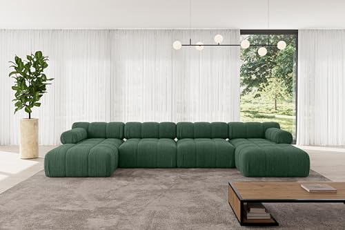 ALTDECOR Modulares Sofa Ecksofa in U-Form Corner modular Sofa Eckcouch Couch Wohnlandschaft Cauchsofa Polstersofa Tesso-U2-380x160x70 cm Grün ALTDECOR Modulares Sofa Ecksofa in U-Form Corner modular Sofa Eckcouch Couch Wohnlandschaft Cauchsofa Polstersofa Tesso-U2-380x160x70 cm Grün von ALTDECOR