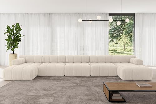 ALTDECOR Modulares Sofa Ecksofa in U-Form Corner modular Sofa Eckcouch Couch Wohnlandschaft Cauchsofa Polstersofa Tesso-U3-475x160x70 cm Beige ALTDECOR Modulares Sofa Ecksofa in U-Form Corner modular Sofa Eckcouch Couch Wohnlandschaft Cauchsofa Polstersofa Tesso-U3-475x160x70 cm Beige von ALTDECOR