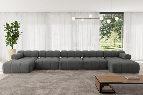 ALTDECOR Modulares Sofa Ecksofa in U-Form Corner modular Sofa Eckcouch Couch Wohnlandschaft Cauchsofa Polstersofa Tesso-U3-475x160x70 cm Dunkelgrau ALTDECOR Modulares Sofa Ecksofa in U-Form Corner modular Sofa Eckcouch Couch Wohnlandschaft Cauchsofa Polstersofa Tesso-U3-475x160x70 cm Dunkelgrau von ALTDECOR