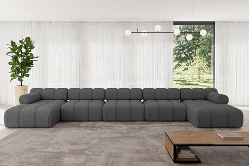ALTDECOR Modulares Sofa Ecksofa in U-Form Corner modular Sofa Eckcouch Couch Wohnlandschaft Cauchsofa Polstersofa Tesso-U3-475x160x70 cm Grau ALTDECOR Modulares Sofa Ecksofa in U-Form Corner modular Sofa Eckcouch Couch Wohnlandschaft Cauchsofa Polstersofa Tesso-U3-475x160x70 cm Grau von ALTDECOR
