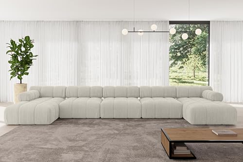 ALTDECOR Modulares Sofa Ecksofa in U-Form Corner modular Sofa Eckcouch Couch Wohnlandschaft Cauchsofa Polstersofa Tesso-U3-475x160x70 cm Hellgrau ALTDECOR Modulares Sofa Ecksofa in U-Form Corner modular Sofa Eckcouch Couch Wohnlandschaft Cauchsofa Polstersofa Tesso-U3-475x160x70 cm Hellgrau von ALTDECOR