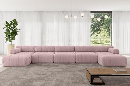 ALTDECOR Modulares Sofa Ecksofa in U-Form Corner modular Sofa Eckcouch Couch Wohnlandschaft Cauchsofa Polstersofa Tesso-U3-475x160x70 cm Rosa ALTDECOR Modulares Sofa Ecksofa in U-Form Corner modular Sofa Eckcouch Couch Wohnlandschaft Cauchsofa Polstersofa Tesso-U3-475x160x70 cm Rosa von ALTDECOR