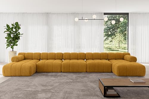 ALTDECOR Modulares Sofa Ecksofa in U-Form Corner modular Sofa Eckcouch Couch Wohnlandschaft Cauchsofa Polstersofa Tesso-U3-475x160x70 cm Senfgelb ALTDECOR Modulares Sofa Ecksofa in U-Form Corner modular Sofa Eckcouch Couch Wohnlandschaft Cauchsofa Polstersofa Tesso-U3-475x160x70 cm Senfgelb von ALTDECOR