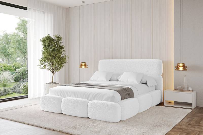ALTDECOR Polsterbett ELVA (Polsterbett mit Bettkasten und Lattenrost, Boxbett ohne Matratze), Doppelbett mit Stauraum, Bett mit Kopfteil von ALTDECOR