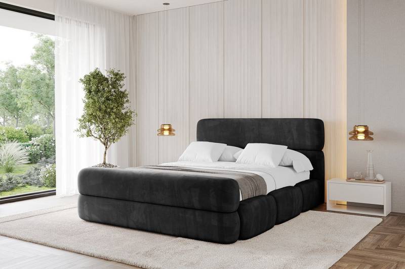 ALTDECOR Polsterbett ELVA-Z (Polsterbett mit Bettkasten und Lattenrost, Boxbett ohne Matratze), Doppelbett mit Stauraum, Bett mit Kopfteil von ALTDECOR
