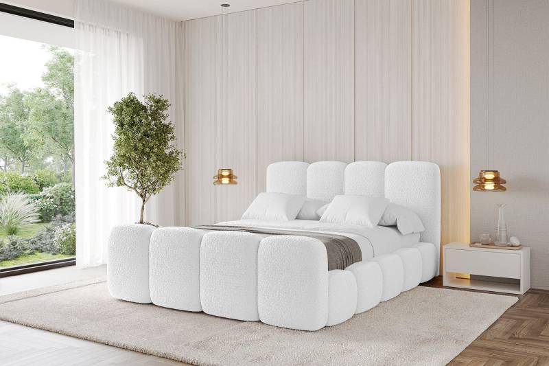 ALTDECOR Polsterbett KALA-Z (Polsterbett mit Bettkasten und Lattenrost, Boxbett mit Matratze), Doppelbett mit Stauraum, Bett mit Kopfteil von ALTDECOR