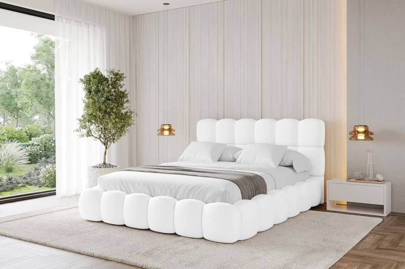 ALTDECOR Polsterbett LEYA (Polsterbett mit Bettkasten und Lattenrost, Boxbett ohne Matratze), Doppelbett mit Stauraum, Bett mit Kopfteil von ALTDECOR
