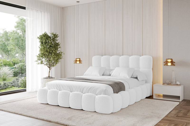 ALTDECOR Polsterbett LEYA (Polsterbett mit Bettkasten und Lattenrost, Boxbett ohne Matratze), Doppelbett mit Stauraum, Bett mit Kopfteil von ALTDECOR