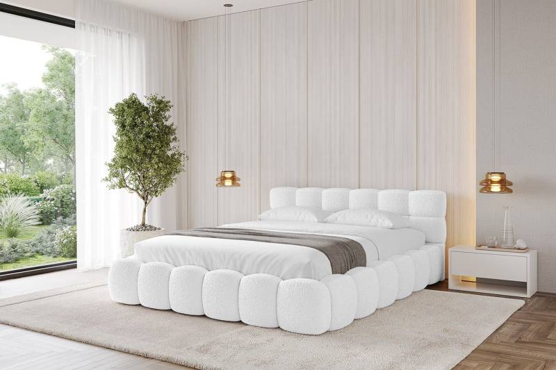 ALTDECOR Polsterbett LEYA-v1 (Polsterbett mit Bettkasten und Lattenrost, Boxbett ohne Matratze), Doppelbett mit Stauraum, Bett mit Kopfteil von ALTDECOR