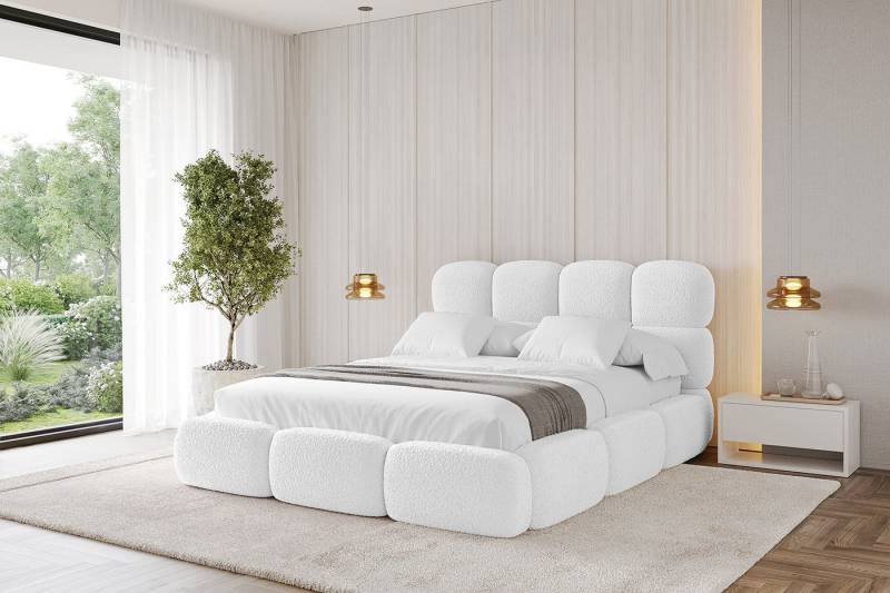 ALTDECOR Polsterbett NOMA (Polsterbett mit Bettkasten und Lattenrost, Boxbett mit Matratze), Doppelbett mit Stauraum, Bett mit Kopfteil von ALTDECOR