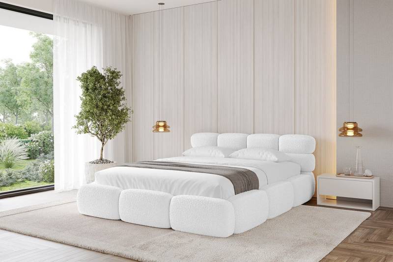 ALTDECOR Polsterbett NOMA-v1 (Polsterbett mit Bettkasten und Lattenrost, Boxbett ohne Matratze), Doppelbett mit Stauraum, Bett mit Kopfteil von ALTDECOR