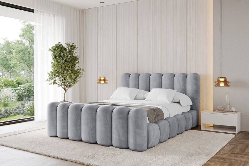 ALTDECOR Polsterbett SENA-Z (Polsterbett mit Bettkasten und Lattenrost, Boxbett mit Matratze), Doppelbett mit Stauraum, Bett mit Kopfteil von ALTDECOR