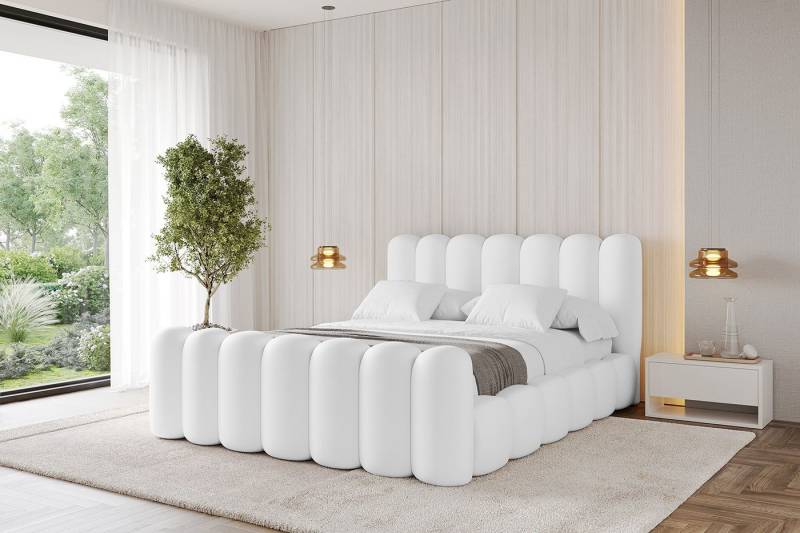 ALTDECOR Polsterbett SENA-Z (Polsterbett mit Bettkasten und Lattenrost, Boxbett ohne Matratze), Doppelbett mit Stauraum, Bett mit Kopfteil von ALTDECOR